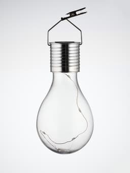 Садовый светильник «Лампочка», уличный, на солнечной батарее, 8×14×8 см, 5 LED, свечение белое