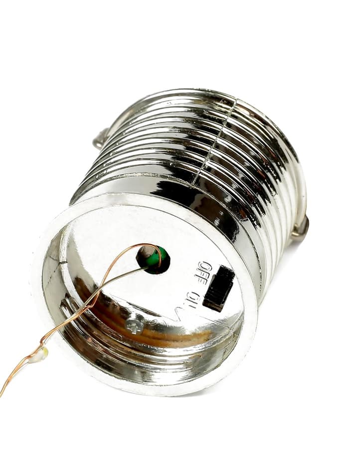 Садовый светильник «Лампочка», уличный, на солнечной батарее, 8×14×8 см, 5 LED, свечение белое