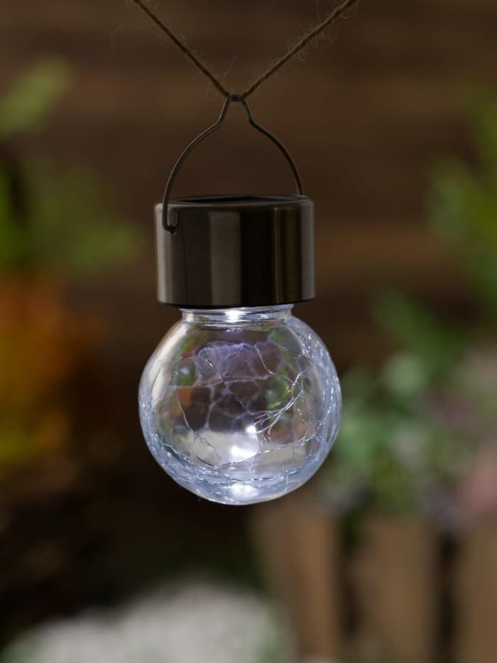 Садовый светильник «Лампочка», уличный, на солнечной батарее, 6×9 см, 1 LED, свечение белое