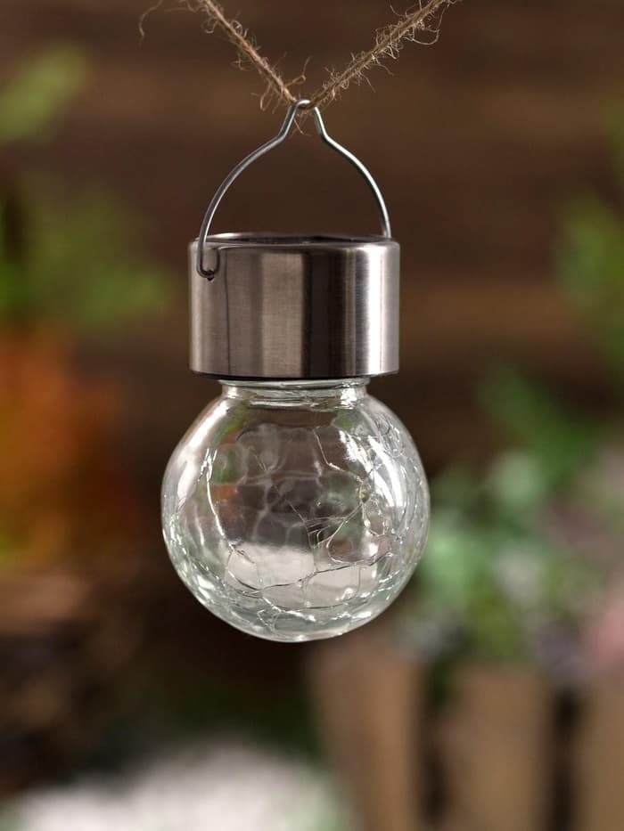 Садовый светильник «Лампочка», уличный, на солнечной батарее, 6×9 см, 1 LED, свечение белое