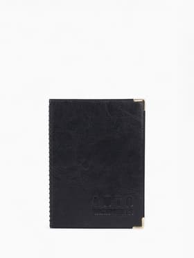 Обложка для автодокументов, с тиснением, уголками, 10.5×0.5×13.5 см, чёрная