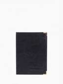 Обложка для автодокументов, с тиснением, уголками, 10.5×0.5×13.5 см, чёрная