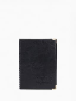 Обложка для автодокументов, с тиснением, уголками, 10.5×0.5×13.5 см, чёрная