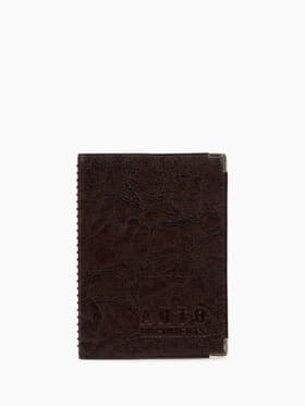 Обложка для автодокументов, с тиснением, уголками, коричневая