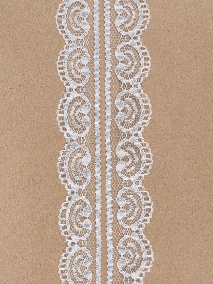 Кружево капроновое, 23 мм, 10±1 м, белое