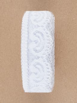 Кружево капроновое, 23 мм, 10±1 м, белое