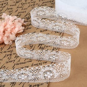 Кружево капроновое, 35 мм, 10±1 м, белое