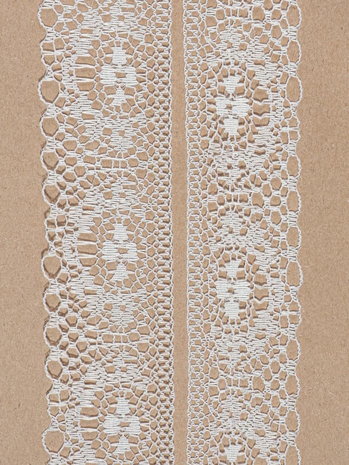 Кружево капроновое, 35 мм, 10±1 м, белое