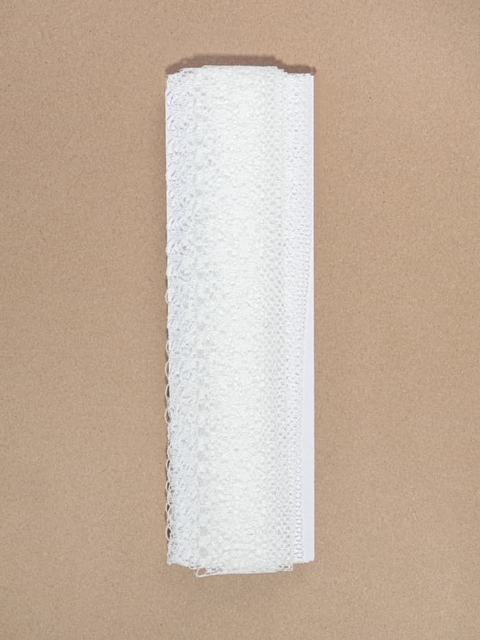 Кружево капроновое, 35 мм, 10±1 м, белое