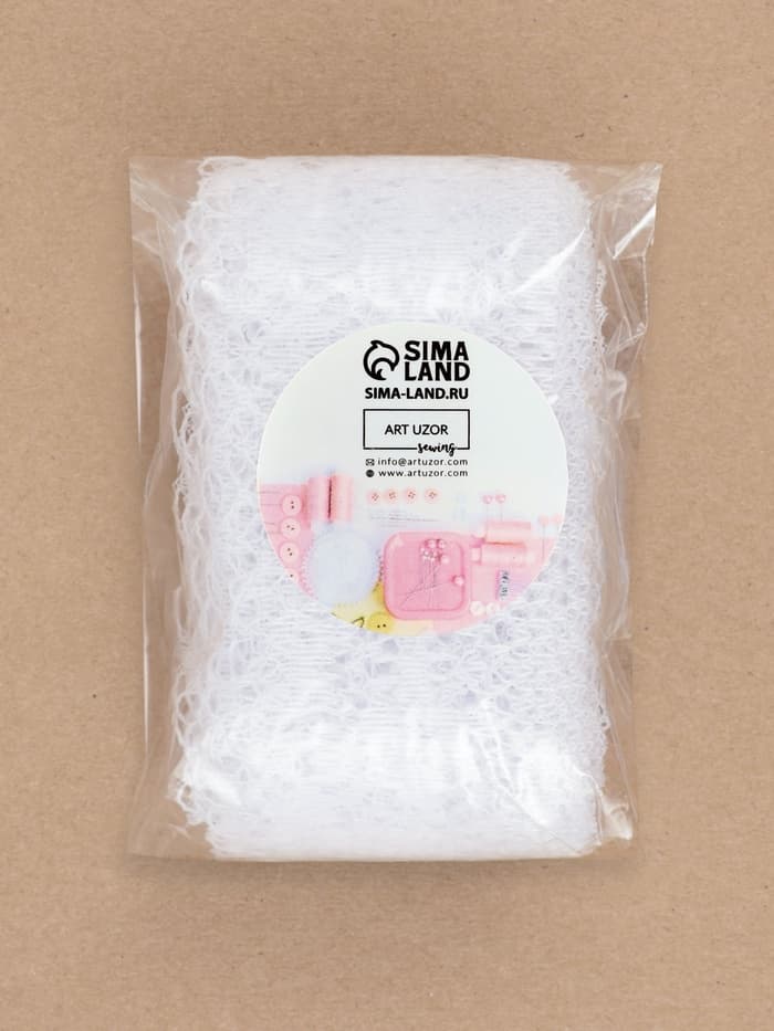 Кружево капроновое, 35 мм, 10±1 м, белое