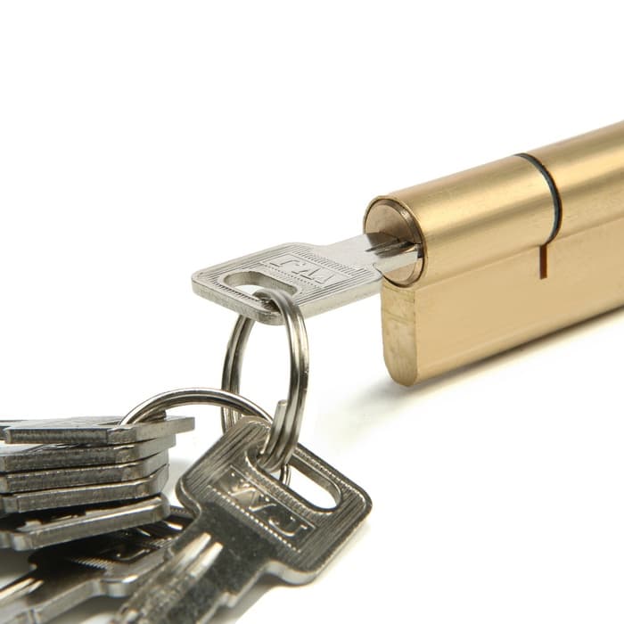 Цилиндровый механизм, 90 мм, латунь, цвет золото