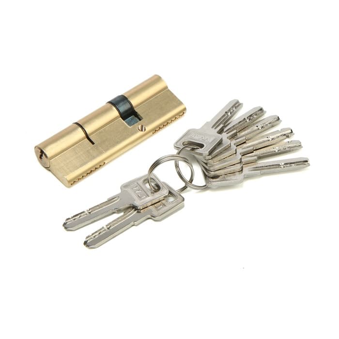 Цилиндровый механизм, 90 мм, латунь, цвет золото