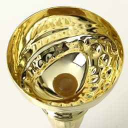 Кубок 150С, наградная фигура, золото, подставка камень, 17.3 см