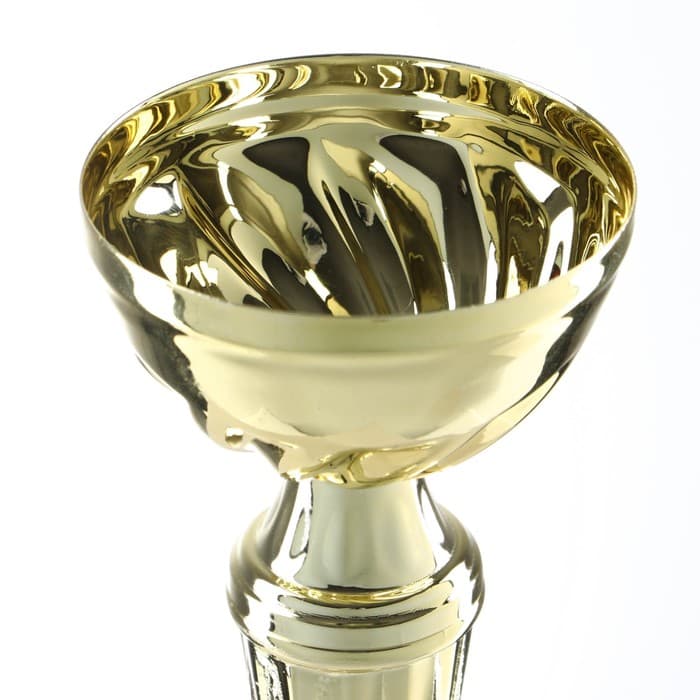 Кубок 151С, наградная фигура, золото, подставка камень, 22 см