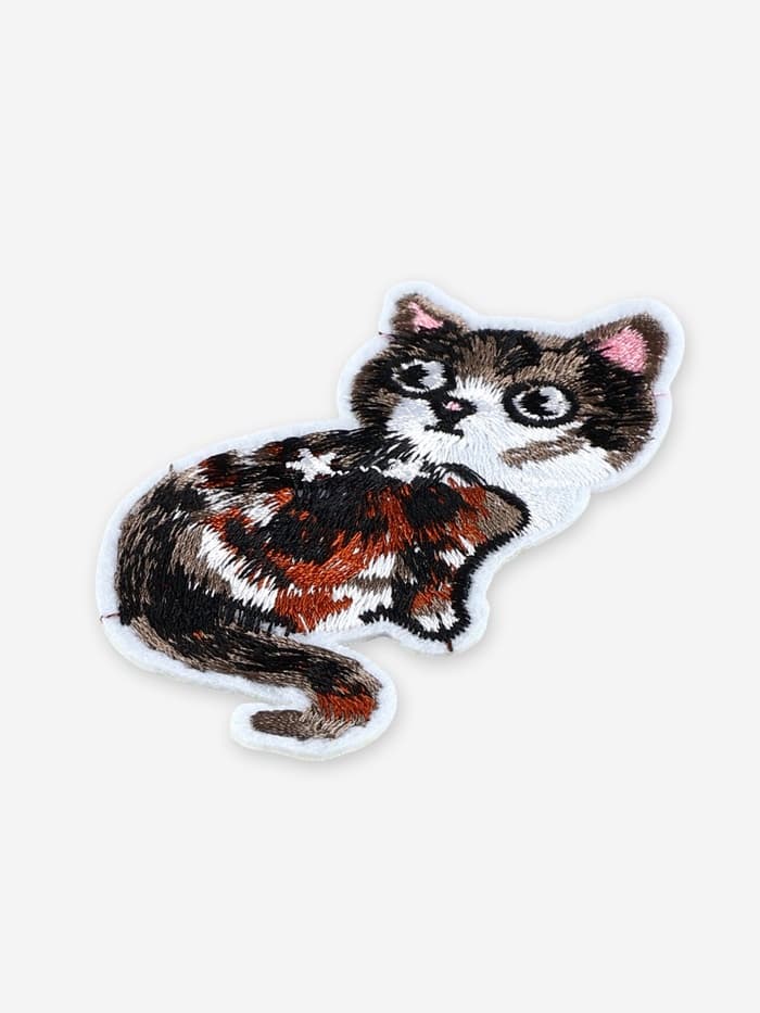 Термоаппликация «Кошка», 9.7×4.5 см, серая