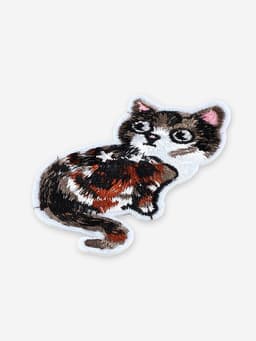 Термоаппликация «Кошка», 9.7×4.5 см, серая