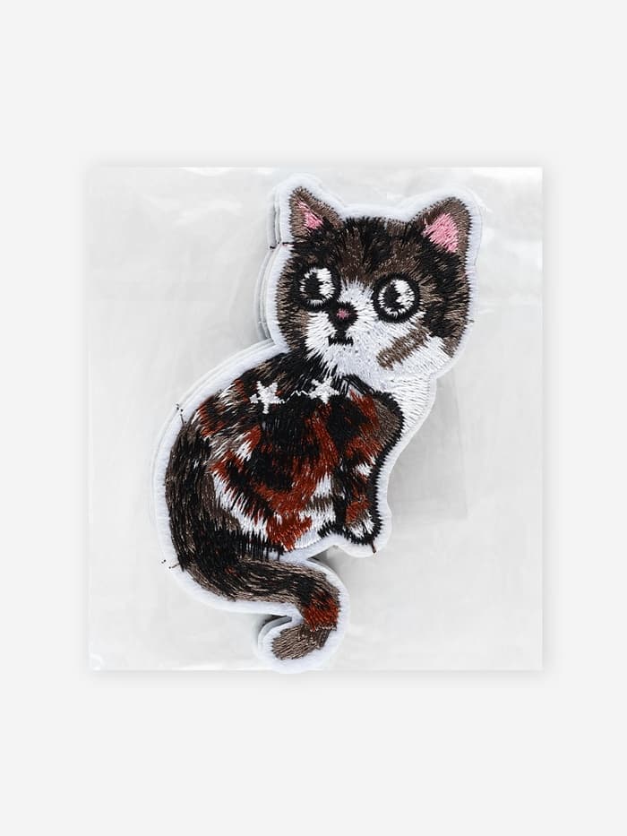 Термоаппликация «Кошка», 9.7×4.5 см, серая