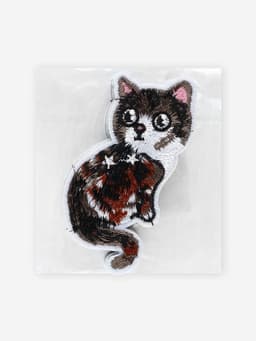 Термоаппликация «Кошка», 9.7×4.5 см, серая