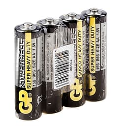 Батарейка солевая GP Supercell Super Heavy Duty, AA, R6-4S, 1.5 В, спайка, 4 шт.