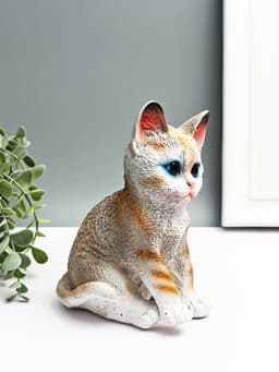 Копилка для денег «Котёнок», полистоун, 19.5×14 см