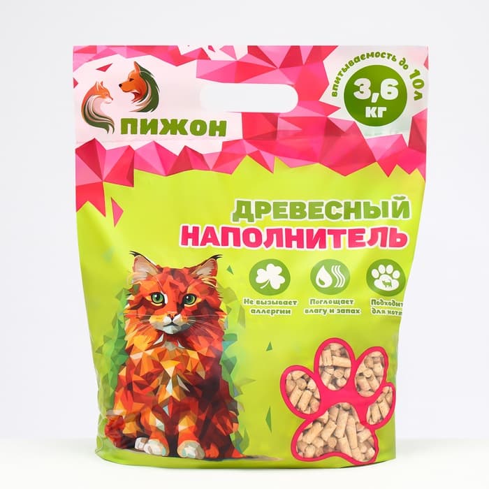 Наполнитель древесный «Пижон» 10 л