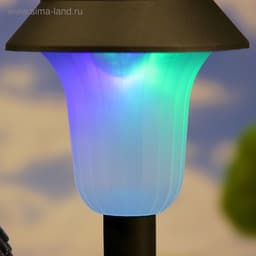 Садовая фигура - фонарь из полистоуна «Зайцы у фонаря», 28×18×34 см