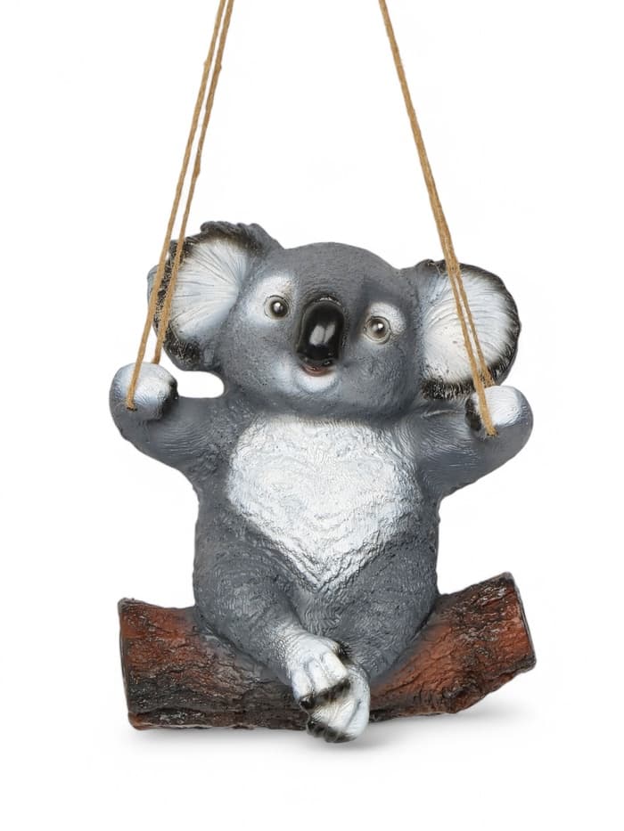 Садовая фигура из полистоуна «Коала на бревне», подвесная, 25×15×24 см