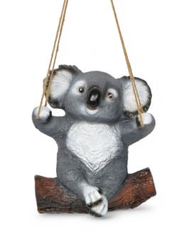 Садовая фигура из полистоуна «Коала на бревне», подвесная, 25×15×24 см