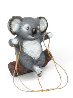 Садовая фигура из полистоуна «Коала на бревне», подвесная, 25×15×24 см