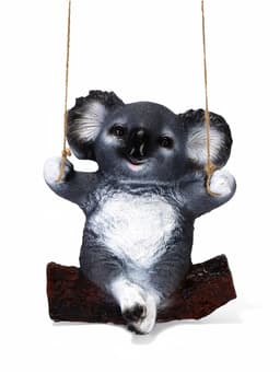 Садовая фигура из полистоуна «Коала на бревне», подвесная, 25×15×24 см