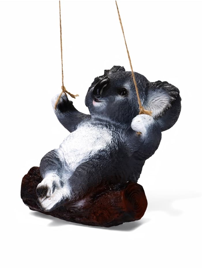 Садовая фигура из полистоуна «Коала на бревне», подвесная, 25×15×24 см