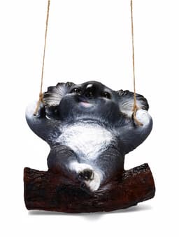 Садовая фигура из полистоуна «Коала на бревне», подвесная, 25×15×24 см