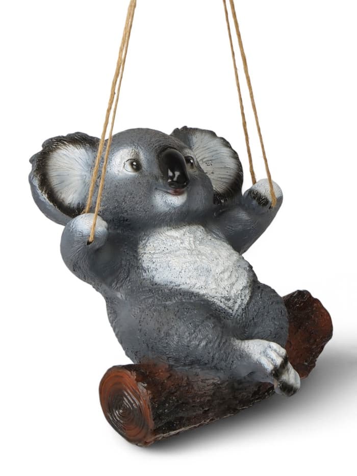 Садовая фигура из полистоуна «Коала на бревне», подвесная, 25×15×24 см