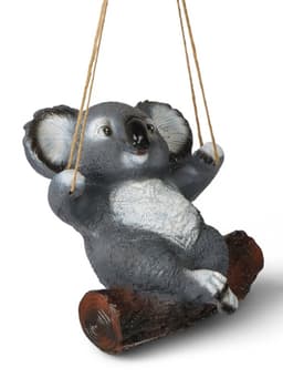 Садовая фигура из полистоуна «Коала на бревне», подвесная, 25×15×24 см