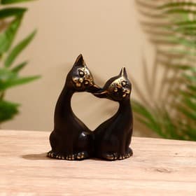 Сувенир «Сладкая парочка кошек», 7.5×3.5×9 см, бронза