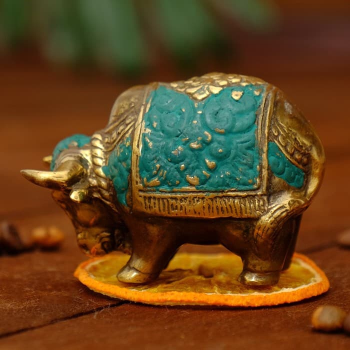 Сувенир бронза "Бычок" 6,5х4х4,5 см