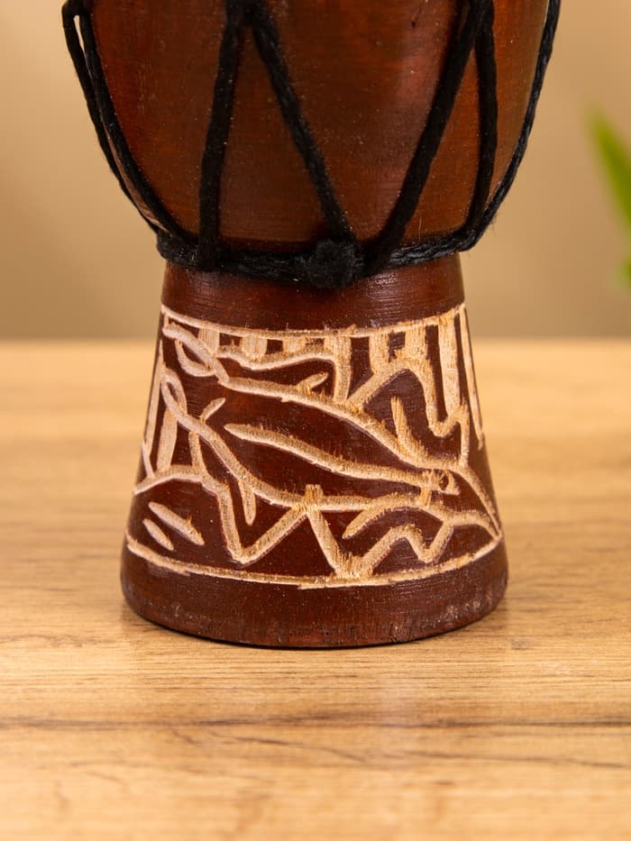 Сувенирный музыкальный инструмент барабан джембе «Светлый», 12×9×9 см, МИКС