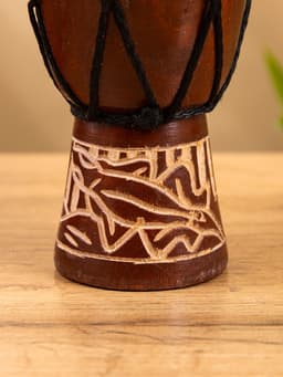 Сувенирный музыкальный инструмент барабан джембе «Светлый», 12×9×9 см, МИКС