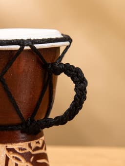 Сувенирный музыкальный инструмент барабан джембе «Светлый», 12×9×9 см, МИКС