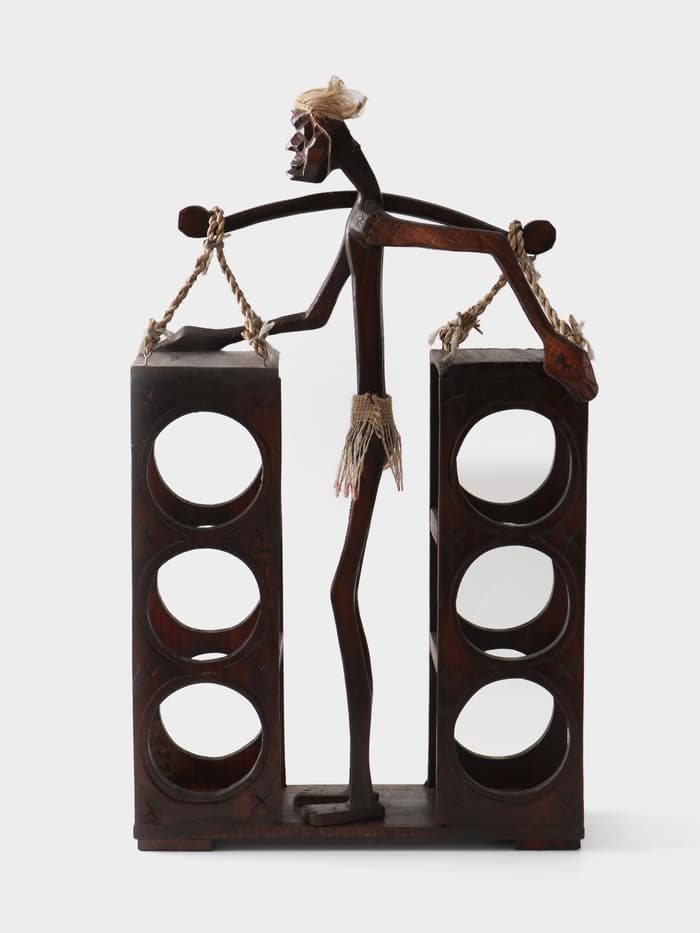 Подставка под бутылки «Абориген с коромыслом», 60×35×12 см