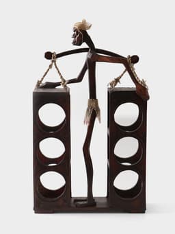 Подставка под бутылки «Абориген с коромыслом», 60×35×12 см