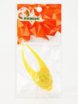 Световой маячок на ошейник/поводок «Лапка», 3 режима свечения, 3.2 см, силикон, жёлтый