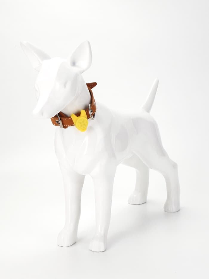 Световой маячок на ошейник/поводок «Лапка», 3 режима свечения, 3.2 см, силикон, жёлтый