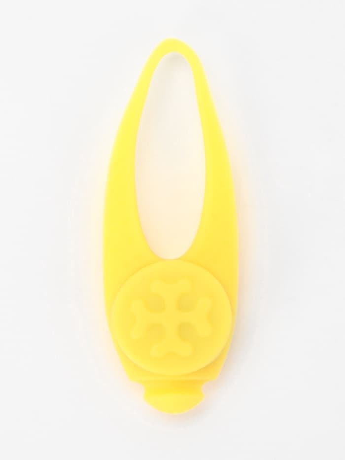 Световой маячок на ошейник/поводок «Лапка», 3 режима свечения, 3.2 см, силикон, жёлтый