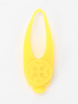 Световой маячок на ошейник/поводок «Лапка», 3 режима свечения, 3.2 см, силикон, жёлтый