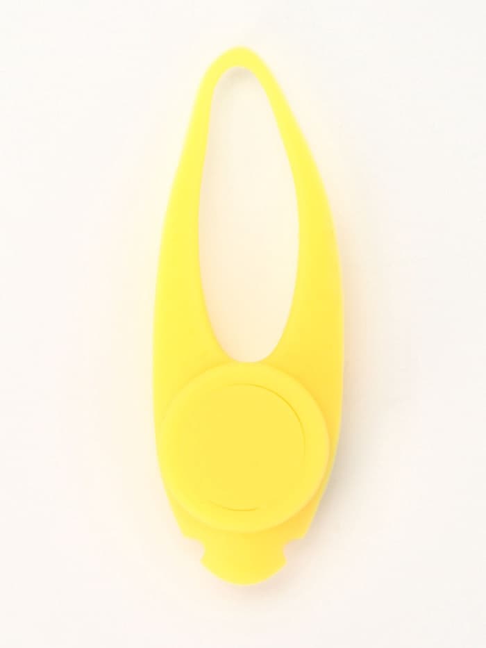 Световой маячок на ошейник/поводок «Лапка», 3 режима свечения, 3.2 см, силикон, жёлтый