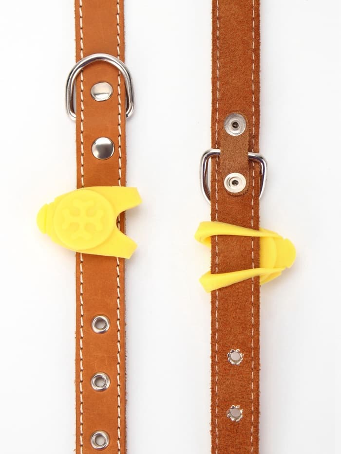 Световой маячок на ошейник/поводок «Лапка», 3 режима свечения, 3.2 см, силикон, жёлтый