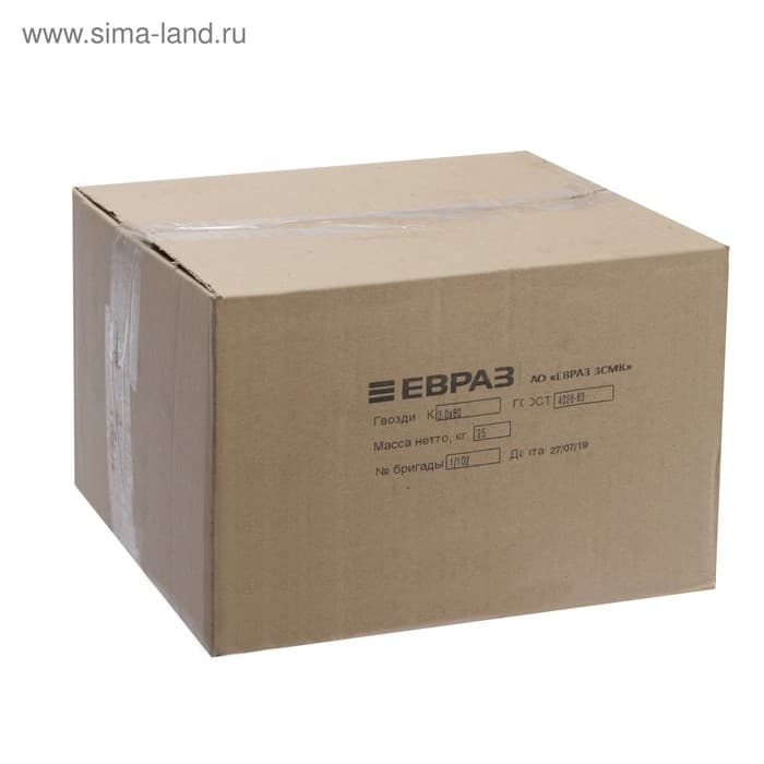 Гвозди ТУНДРА, строительные, ГОСТ 4028-63, без покрытия, 3×80 мм, 25 кг