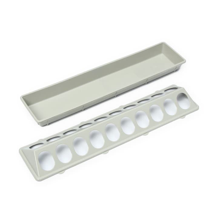 Кормушка - поилка для перепелов, 20 ячеек, лотковая, пластик, цвет МИКС