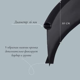 Лента бордюрная, 10 см×10 м, толщина 1 мм, пластиковая, чёрная, KANTA